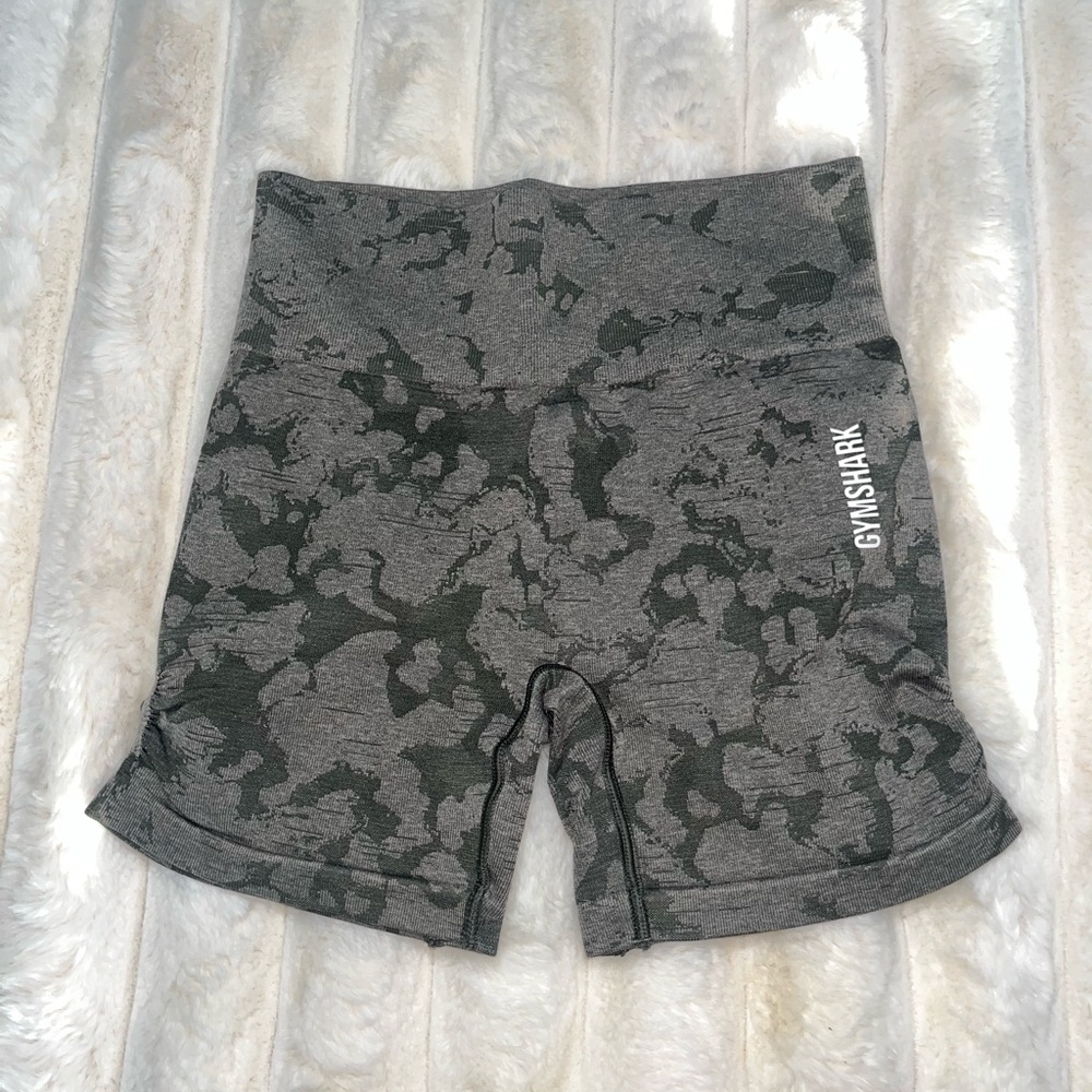 Gymshark Green Camo Patterned Shorts